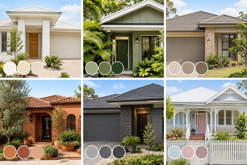 Trending Brisbane exterior house colours and paint palettes